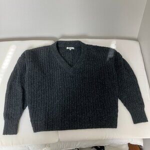 Madewell oversized chunky v-neck sweater